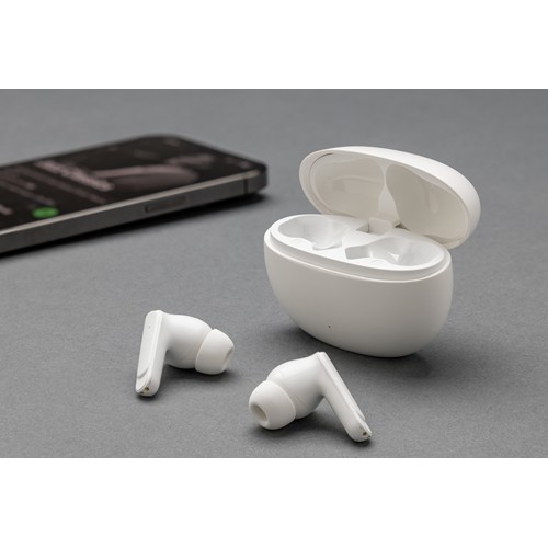 white Auriculares híbridos Prolink ANC/ENC plástico reciclado RCS