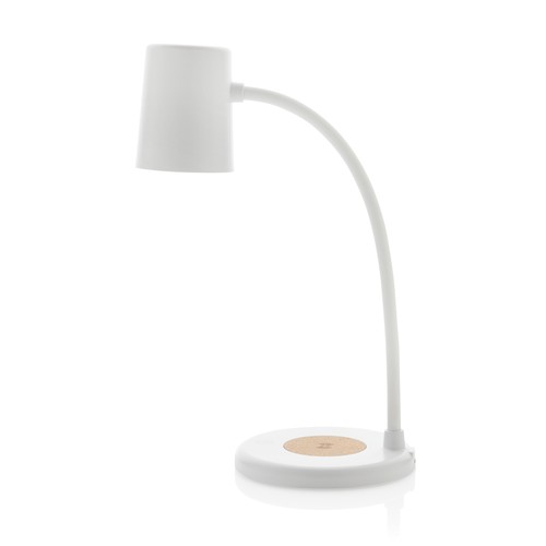 Zenara RCS recycled plastic and cork 15W wireless desk lamp Zenara RCS recycled plastic and cork 15W wireless desk lamp