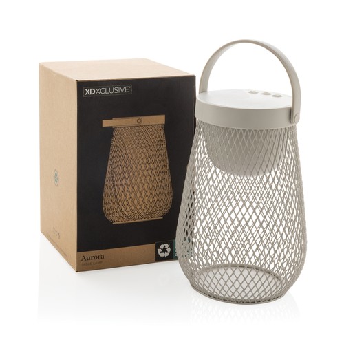 Lámpara de mesa Aurora recargable USB plástico reciclado RCS