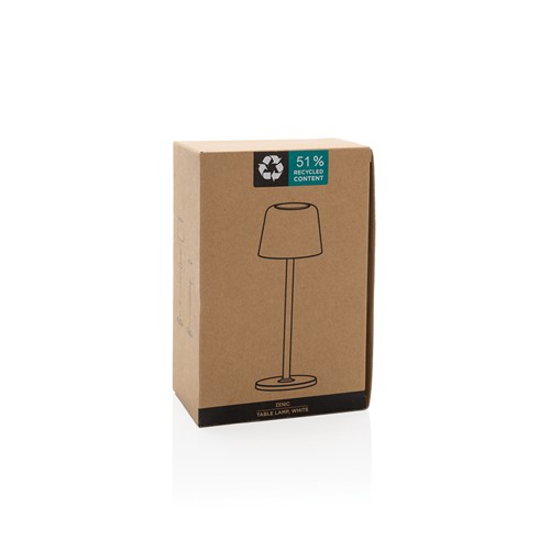 Lámpara de mesa Zenic RCS plástico reciclado recargable USB