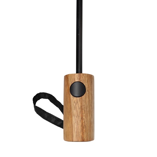 Mini parapluie 21" à ouverture auto en bois d'acacia Kaycey thumbnail 5