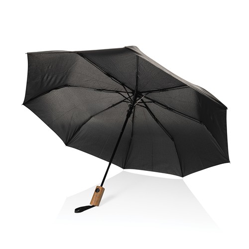 Mini parapluie 21" à ouverture auto en bois d'acacia Kaycey - 2