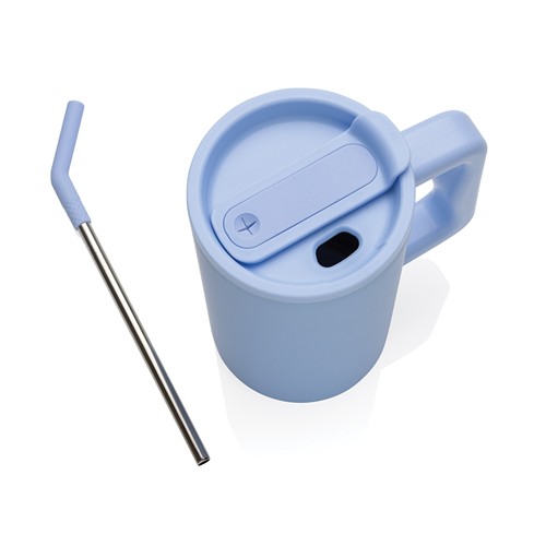azul claro Taza Cube de acero reciclado RCS 800 ml