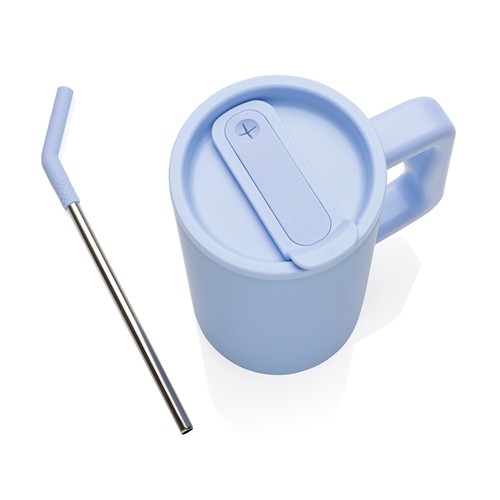 azul claro Taza Cube de acero reciclado RCS 800 ml