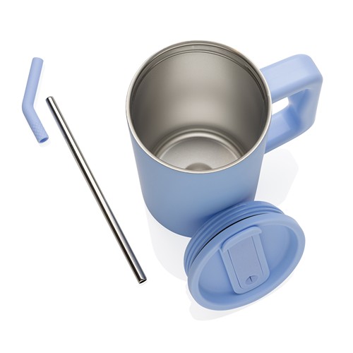 azul claro Taza Cube de acero reciclado RCS 800 ml