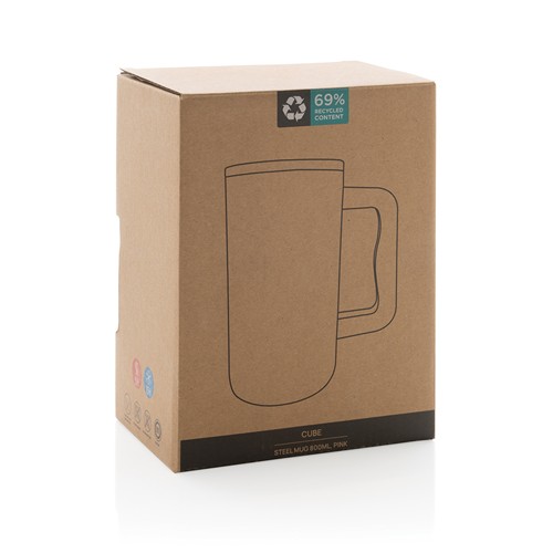 pink Taza Cube de acero reciclado RCS 800 ml