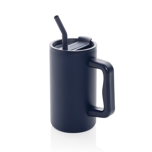 azul marino Taza Cube de acero reciclado RCS 800 ml