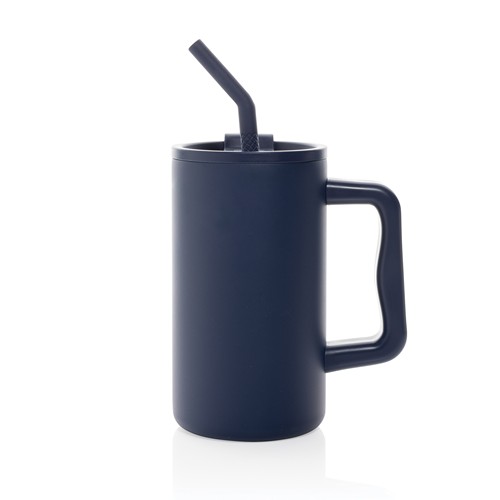 azul marino Taza Cube de acero reciclado RCS 800 ml