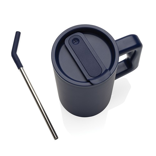 azul marino Taza Cube de acero reciclado RCS 800 ml