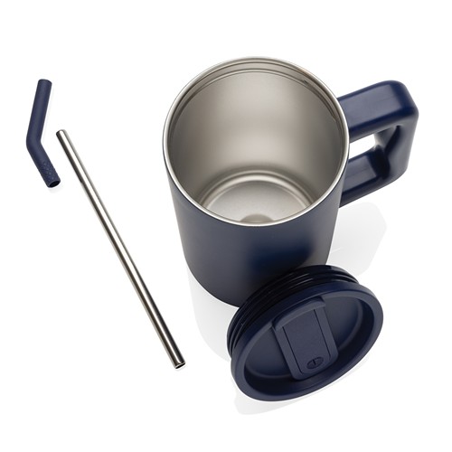 azul marino Taza Cube de acero reciclado RCS 800 ml