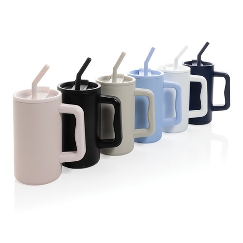 azul marino Taza Cube de acero reciclado RCS 800 ml