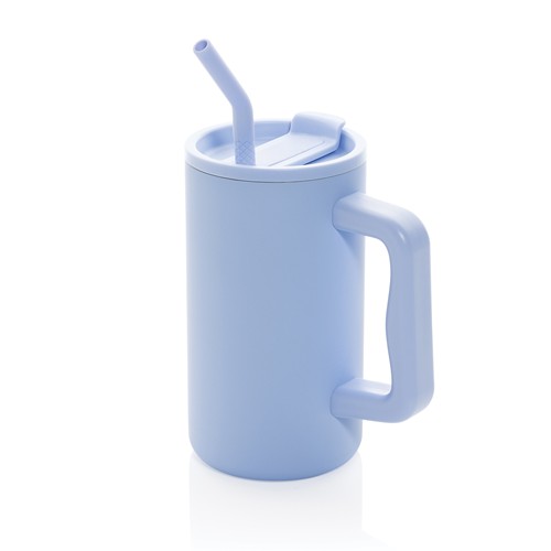 azul claro Taza Cube de acero reciclado RCS 800 ml