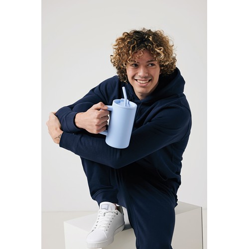 azul claro Taza Cube de acero reciclado RCS 800 ml