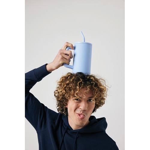 azul claro Taza Cube de acero reciclado RCS 800 ml