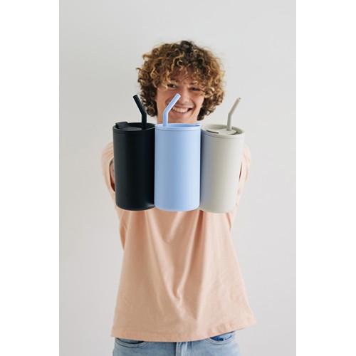 azul claro Taza Cube de acero reciclado RCS 800 ml