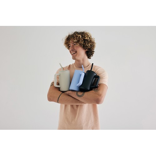 azul claro Taza Cube de acero reciclado RCS 800 ml