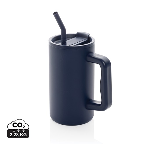 azul marino Taza Cube de acero reciclado RCS 800 ml