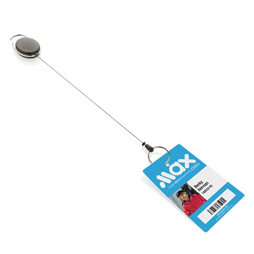 black Llavero con clip alargable de ABS reciclado RCS