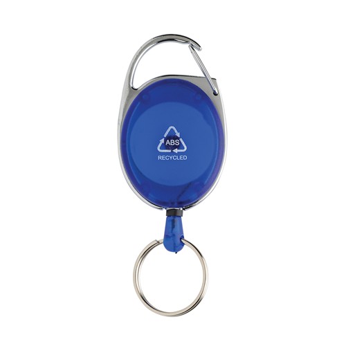 blue Llavero con clip alargable de ABS reciclado RCS