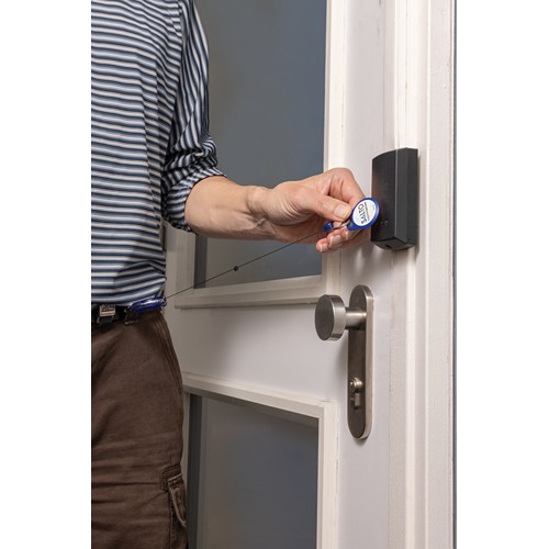 blue Llavero con clip alargable de ABS reciclado RCS