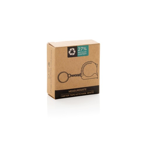 Llavero con cinta de 1m de ABS reciclado MeasureMate RCS