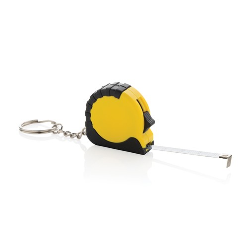 yellow Llavero con cinta de 1m de ABS reciclado MeasureMate RCS