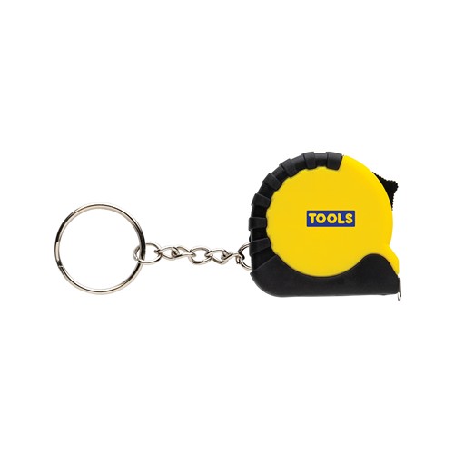 yellow Llavero con cinta de 1m de ABS reciclado MeasureMate RCS