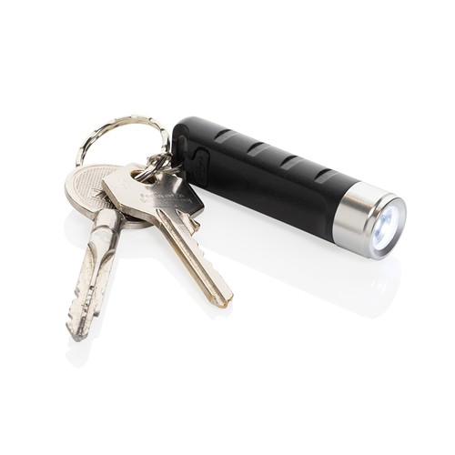 Porte-clés lampe torche charge USB en plastique RCS Globix - 3