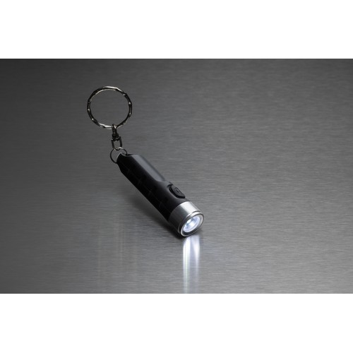 Linterna llavero recargable USB de plástico reciclado Globix