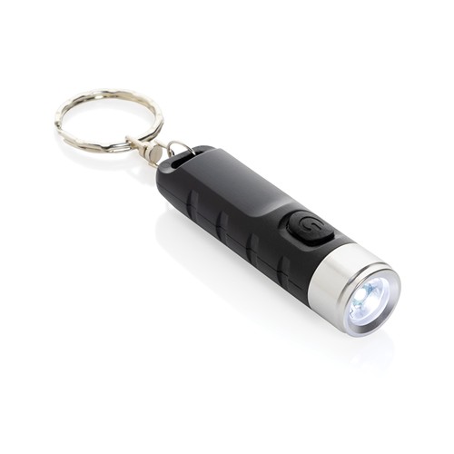 Porte-clés lampe torche charge USB en plastique RCS Globix - 2