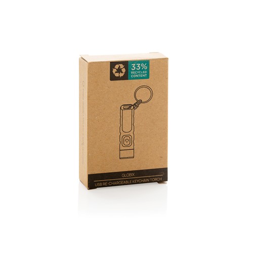 Porte-clés lampe torche charge USB en plastique RCS Globix - 9