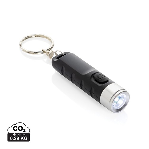 Porte-clés lampe torche charge USB en plastique RCS Globix - 1