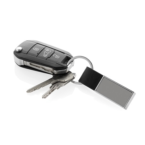 Porte-clés luxe en PU et alliage de zinc recyclé RCS - 3