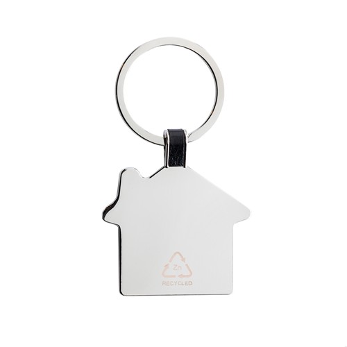 Porte-clés maison en alliage de zinc recyclé RCS - 4