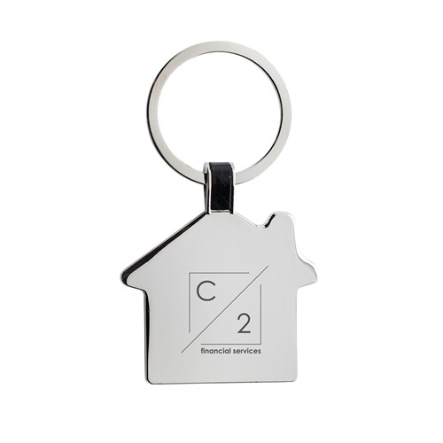 Porte-clés maison en alliage de zinc recyclé RCS - 5