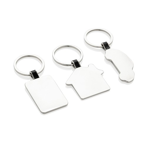 Porte-clés maison en alliage de zinc recyclé RCS - 6