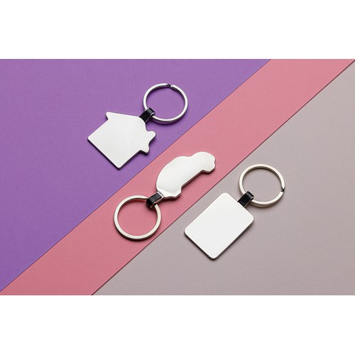 Porte-clés maison en alliage de zinc recyclé RCS - 8