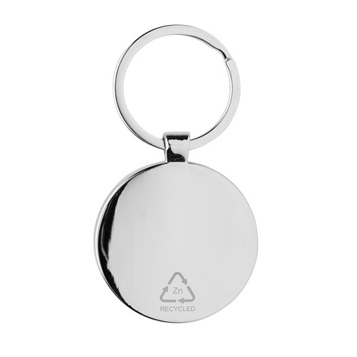 Porte-clés rond en alliage de zinc RCS et bambou - 5