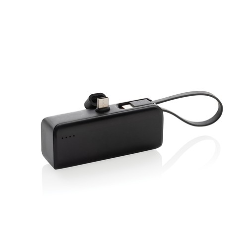 black Powerbank Powerlink RCS plástico 3000 mah con conector USB C