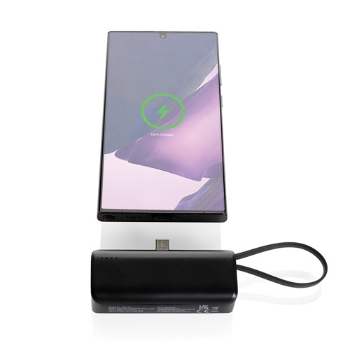 black Powerbank Powerlink RCS plástico 3000 mah con conector USB C