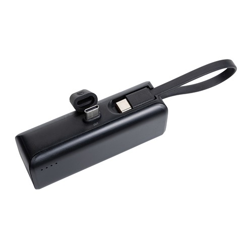 black Powerbank Powerlink RCS plástico 3000 mah con conector USB C