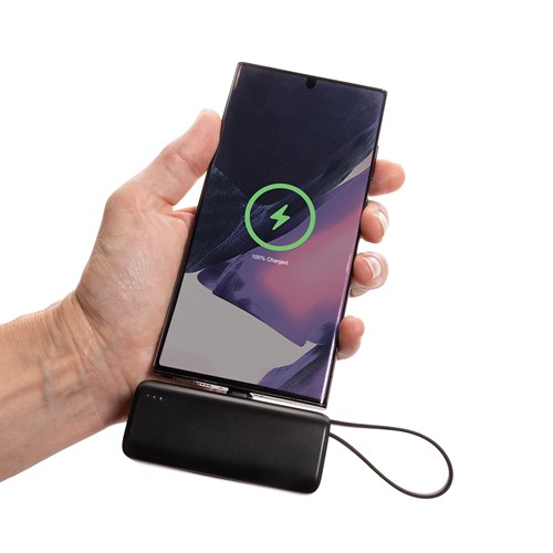 black Powerbank Powerlink RCS plástico 3000 mah con conector USB C