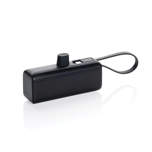 black Powerbank Powerlink RCS plástico 3000 mah con conector USB C