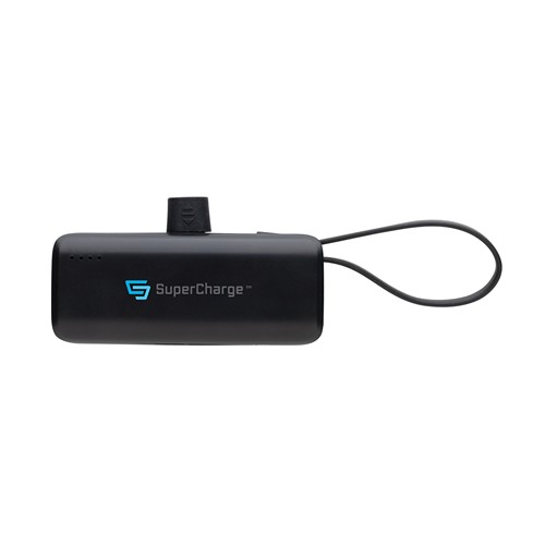 black Powerbank Powerlink RCS plástico 3000 mah con conector USB C