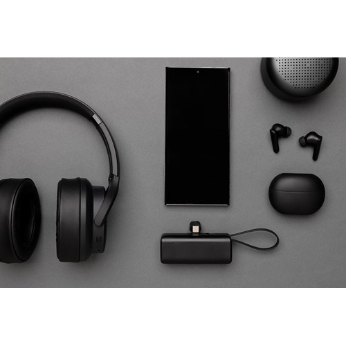 black Powerbank Powerlink RCS plástico 3000 mah con conector USB C