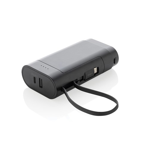 black Powerbank con batería extraíble CycleCell de 10.000 mah