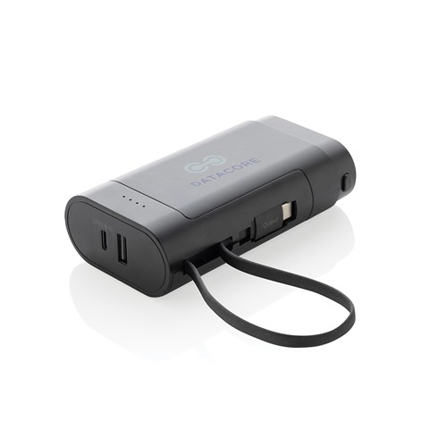 black Powerbank con batería extraíble CycleCell de 10.000 mah
