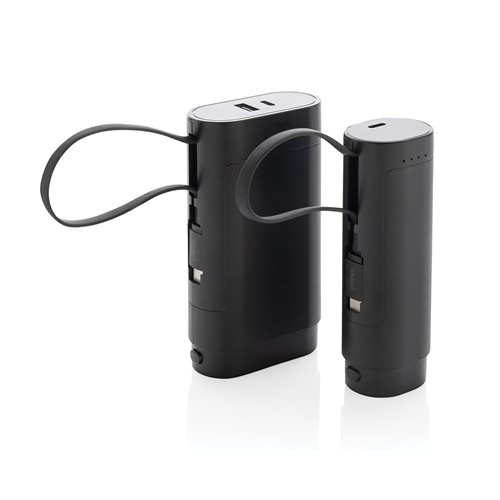 black Batería externa extraíble CycleCell de 5000 mah
