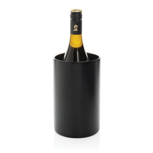 black Cubo Vino de acero inoxidable reciclado certificado