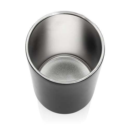 black Cubo Vino de acero inoxidable reciclado certificado